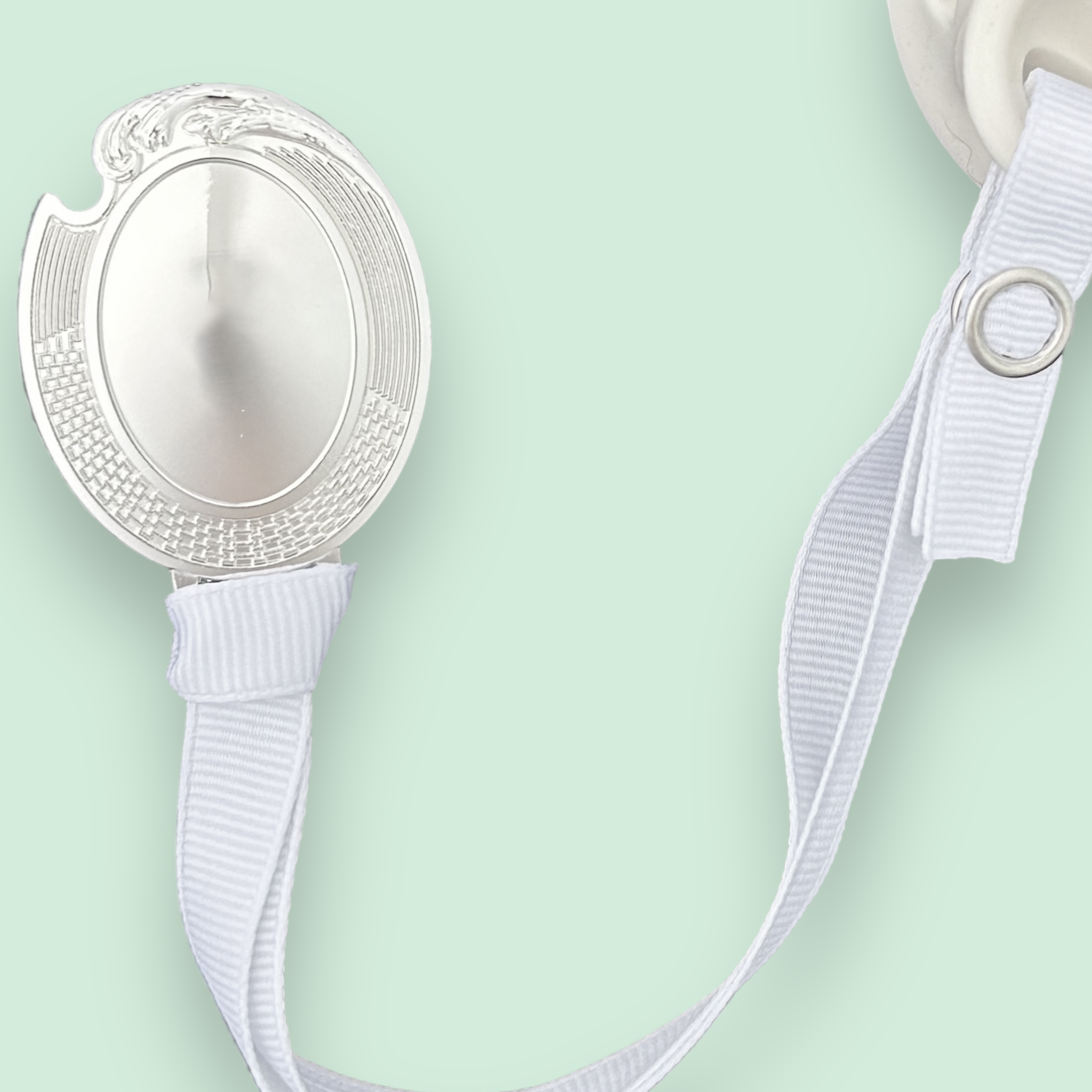 Silver Pacifier Clip - Louis – Melonbug