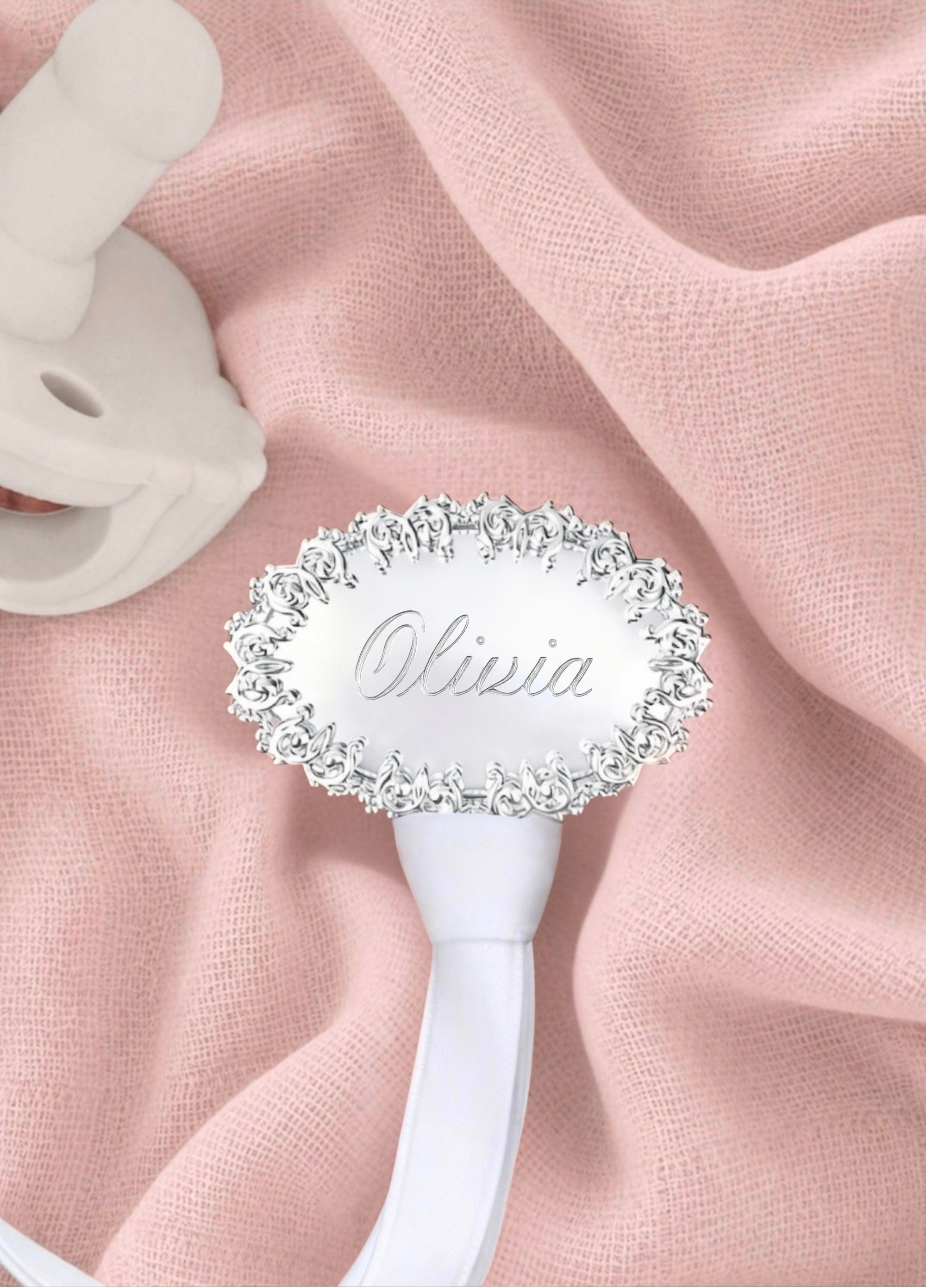 Charlotte Silver Pacifier Clip