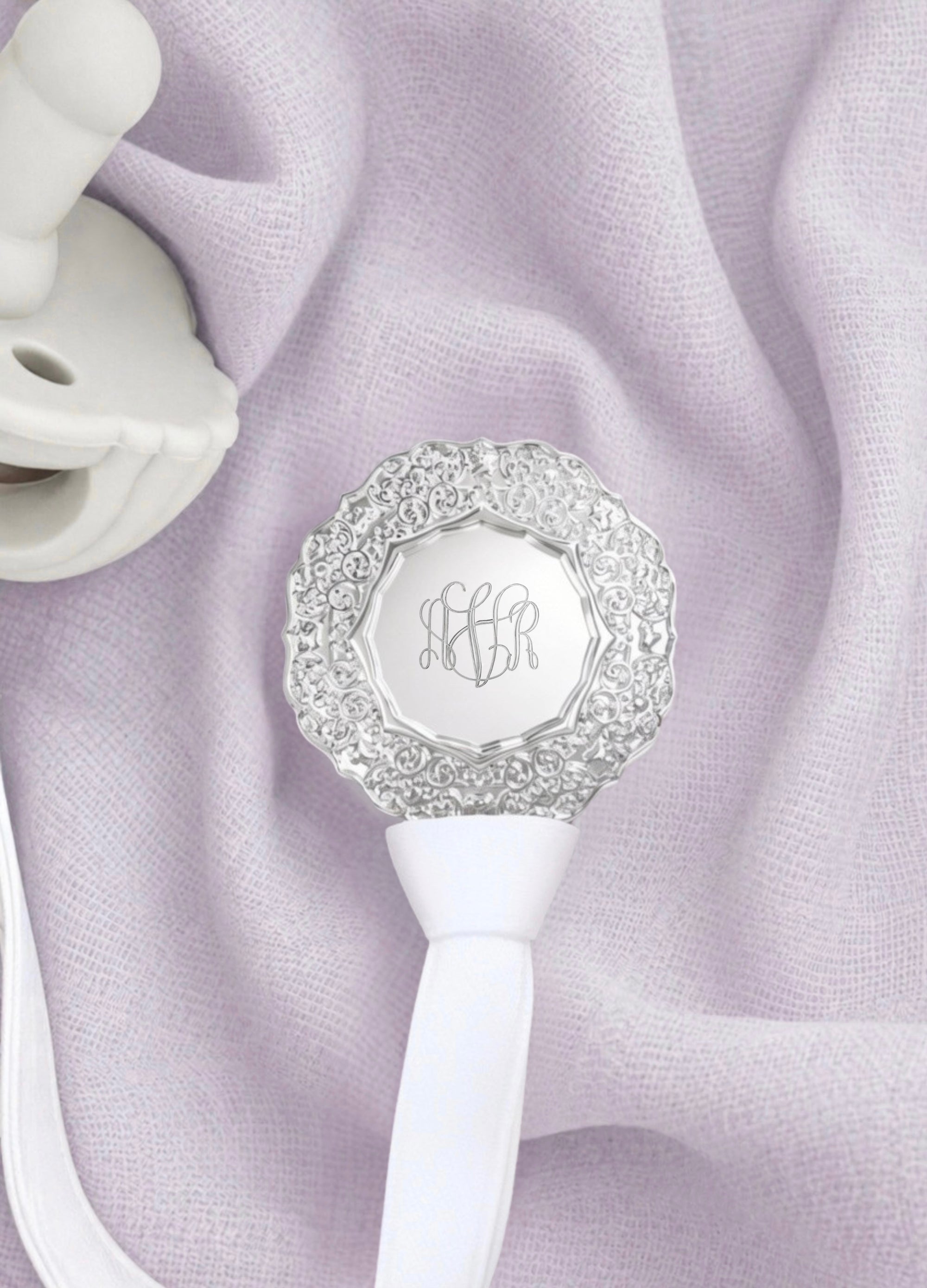 Eleanore Silver Pacifier Clip