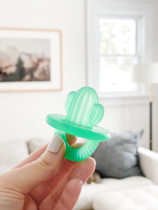 Green Cactus Silicone Teensy Teether - Polkadots & Moonbeams