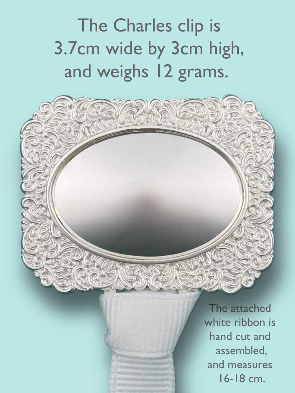 "Charles" Silver Pacifier Clip - Melonbug