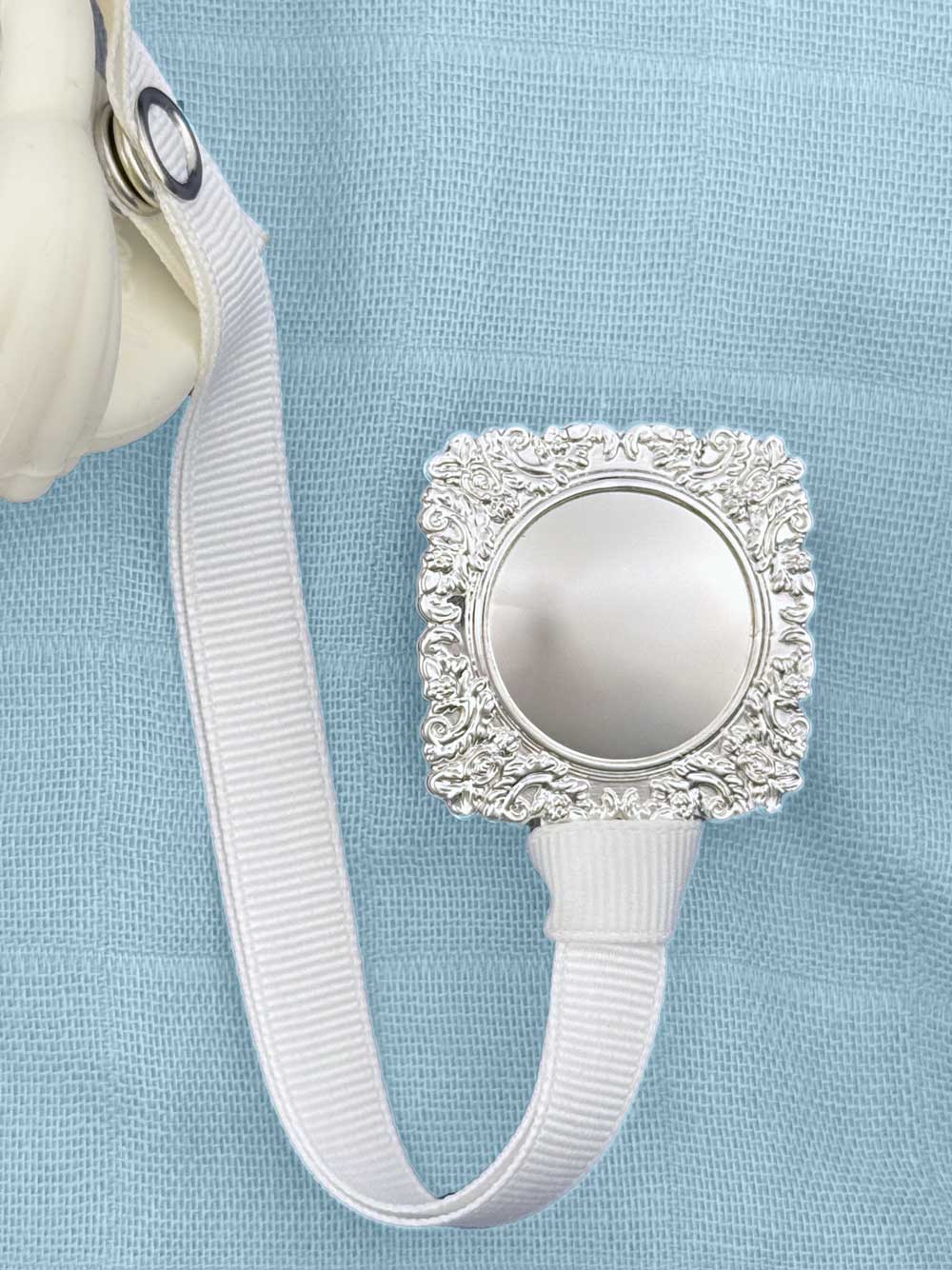 "George” Silver Pacifier Clip - Melonbug