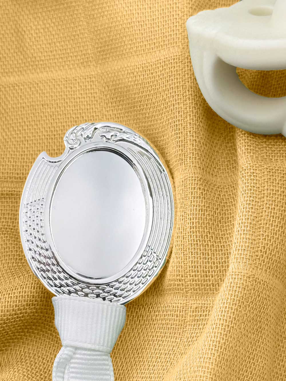 "William" Silver Pacifier Clip - Melonbug