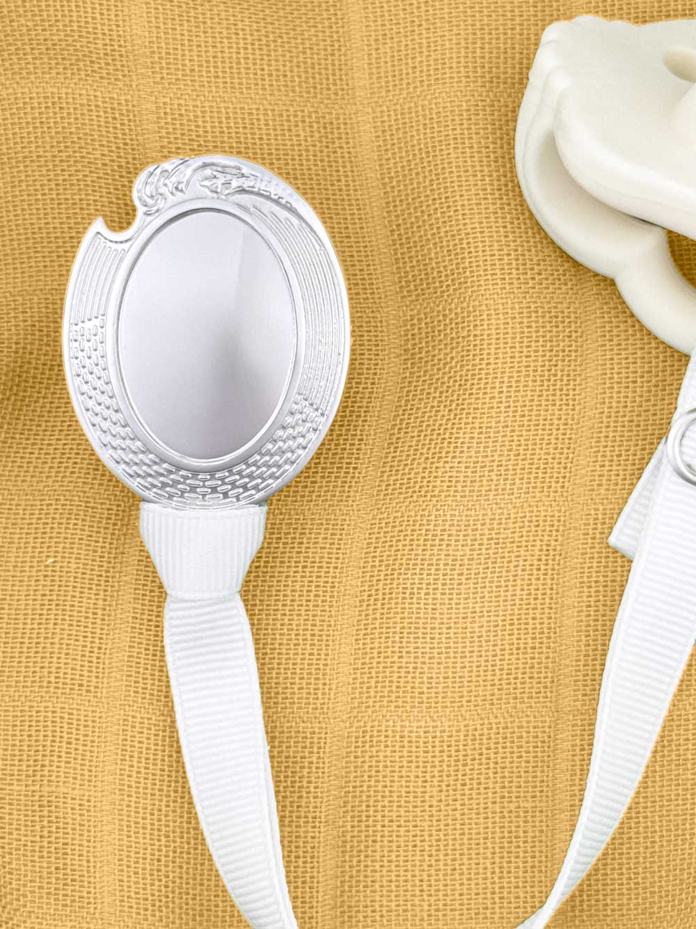 "William" Silver Pacifier Clip - Melonbug