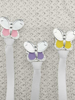 Butterfly Silver Pacifier Clip - Melonbug