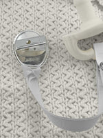 Cross Silver Pacifier Clip