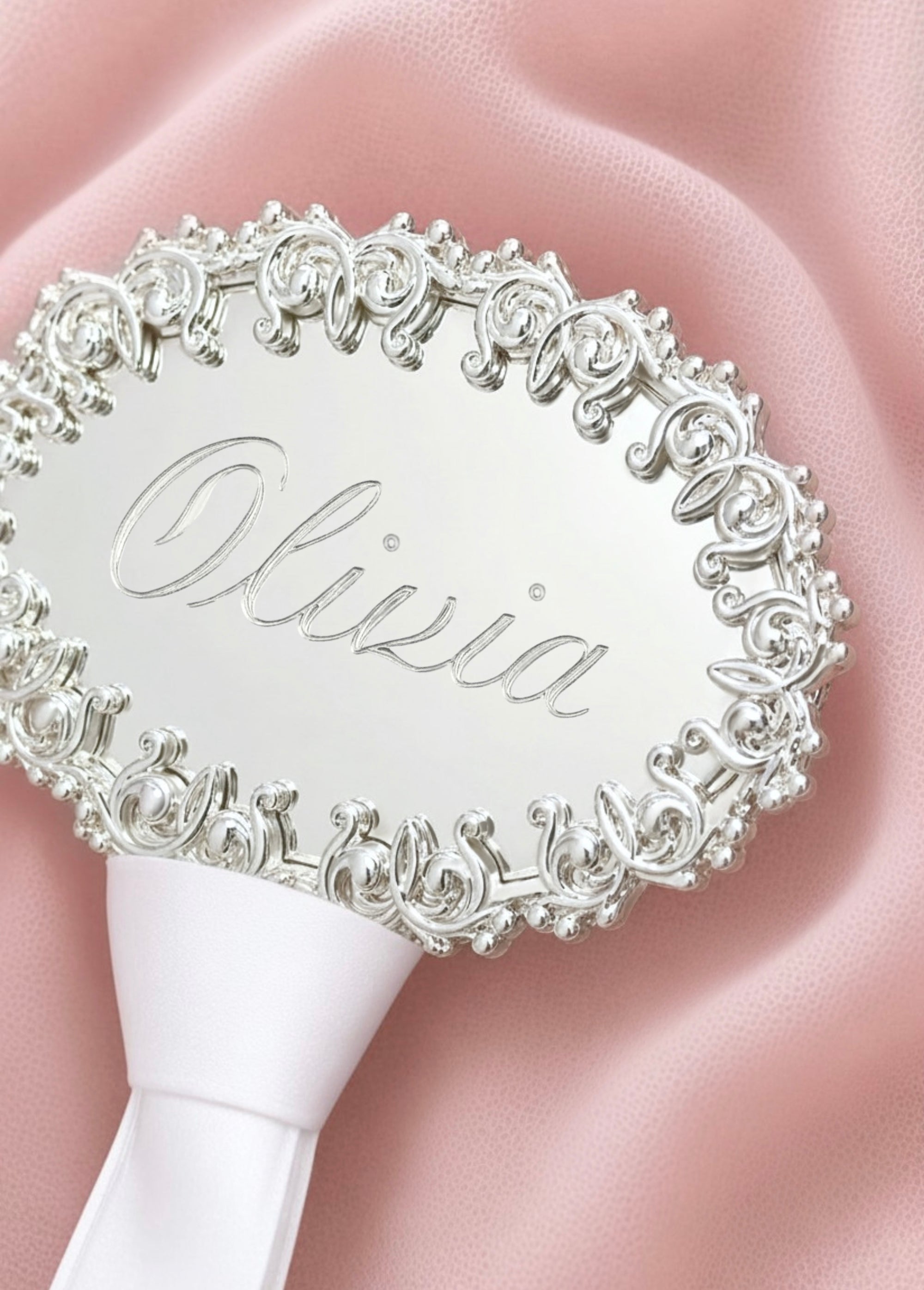 Charlotte Silver Pacifier Clip - Melonbug