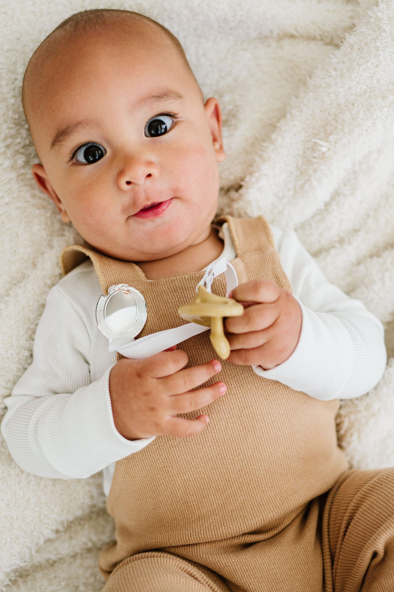 Miles Silver Pacifier Clip - LAST CHANCE