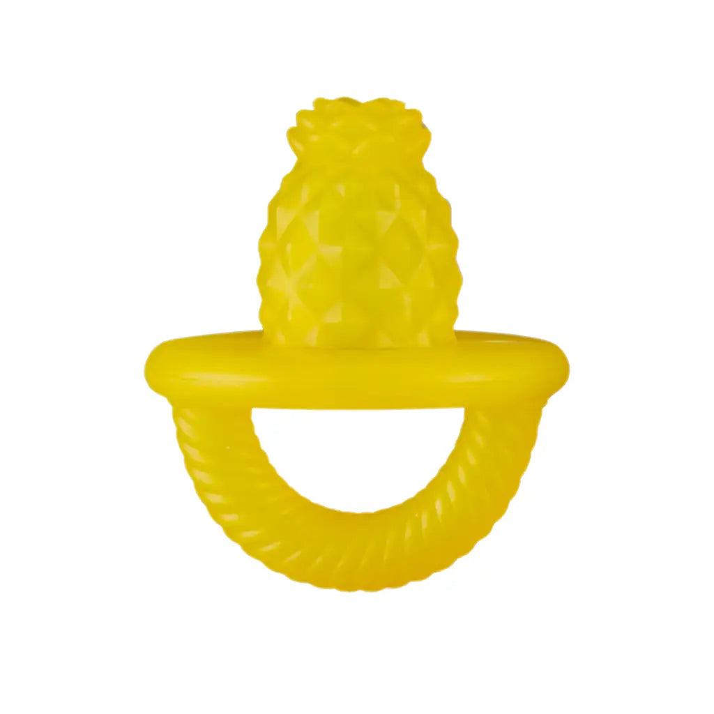 Yellow Pineapple Silicone Teensy Teether - Polkadots & Moonbeams