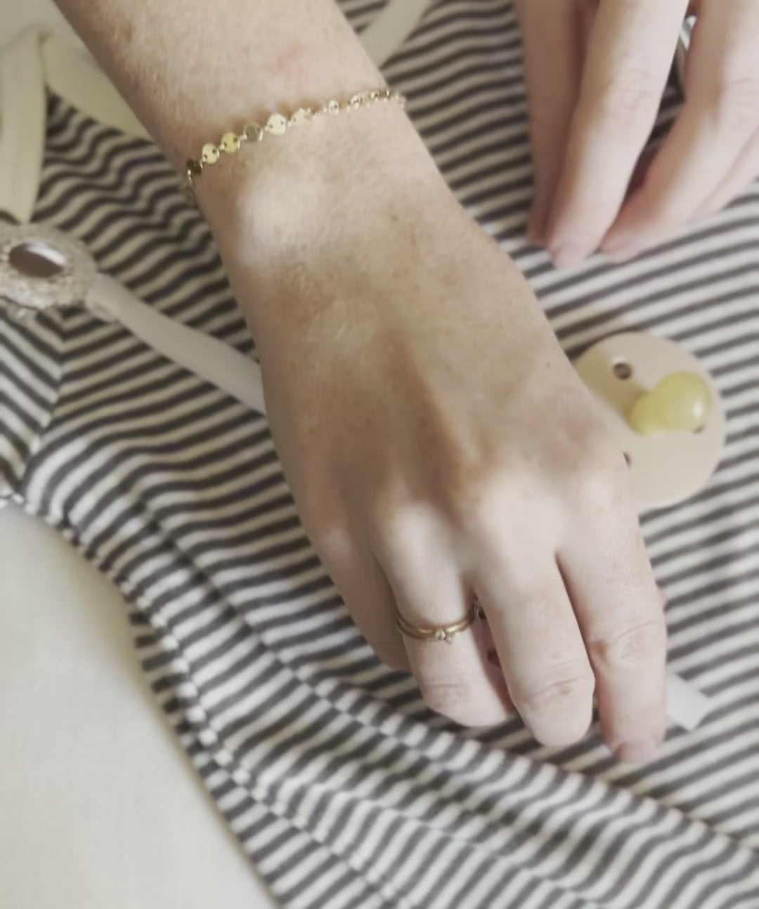 "Lilibet” Silver Pacifier Clip