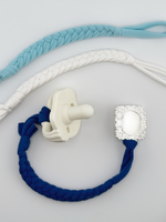 Ocean Breeze Trio - Set of 3 Braided Cotton Pacifier Ties - Melonbug