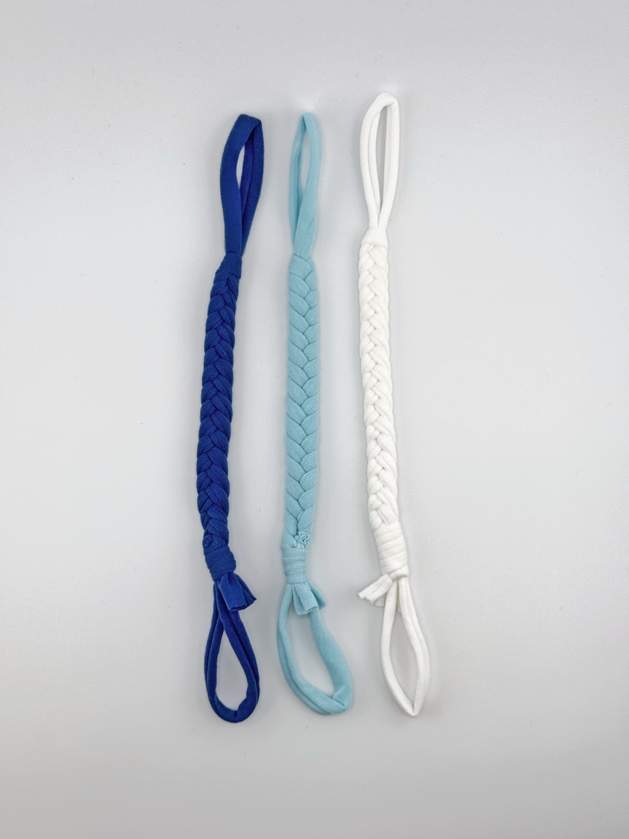 Ocean Breeze Trio - Set of 3 Braided Cotton Pacifier Ties - Melonbug