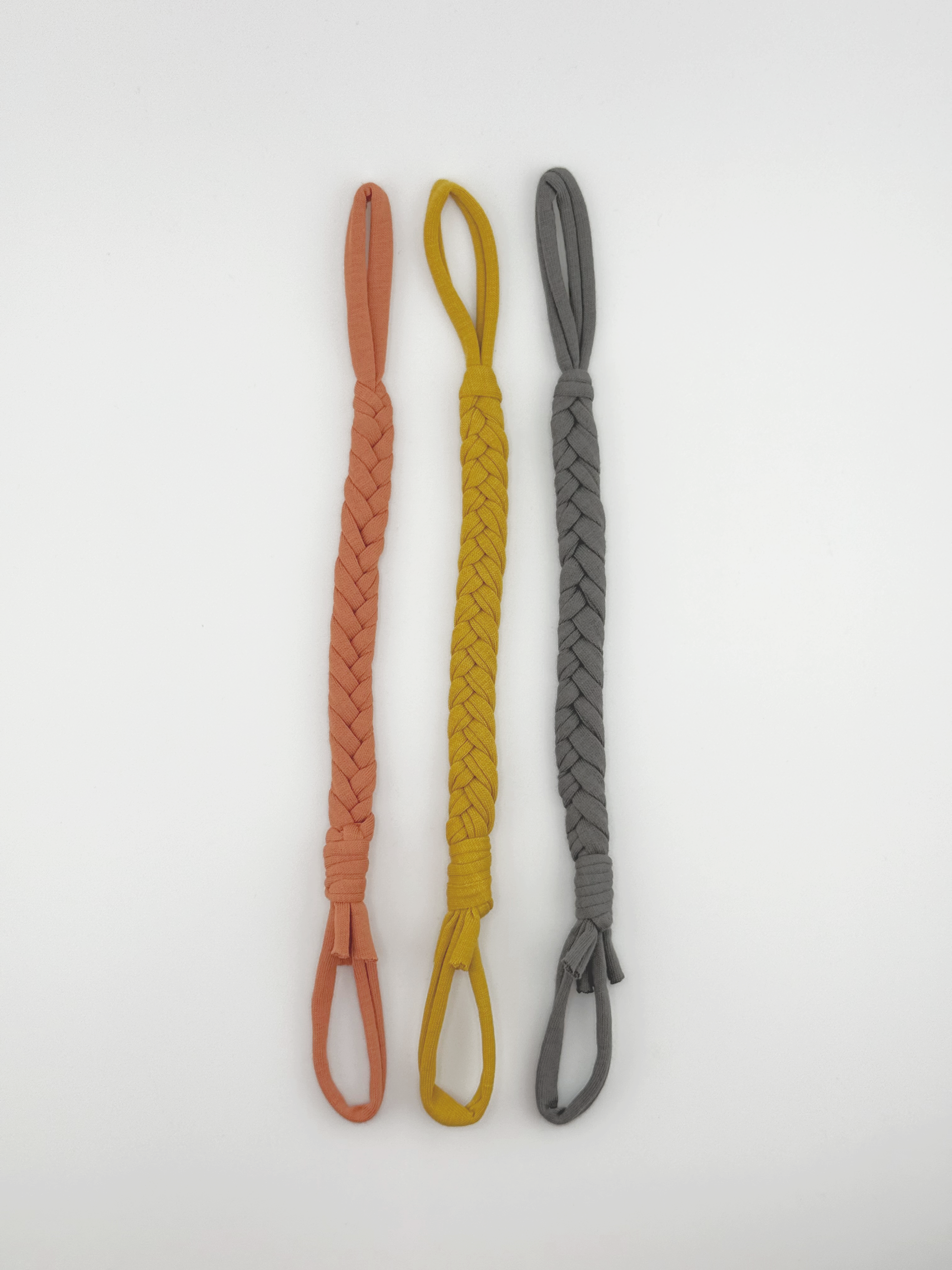 Earthy Elegance - Set of 3 Braided Cotton Pacifier Ties - Melonbug