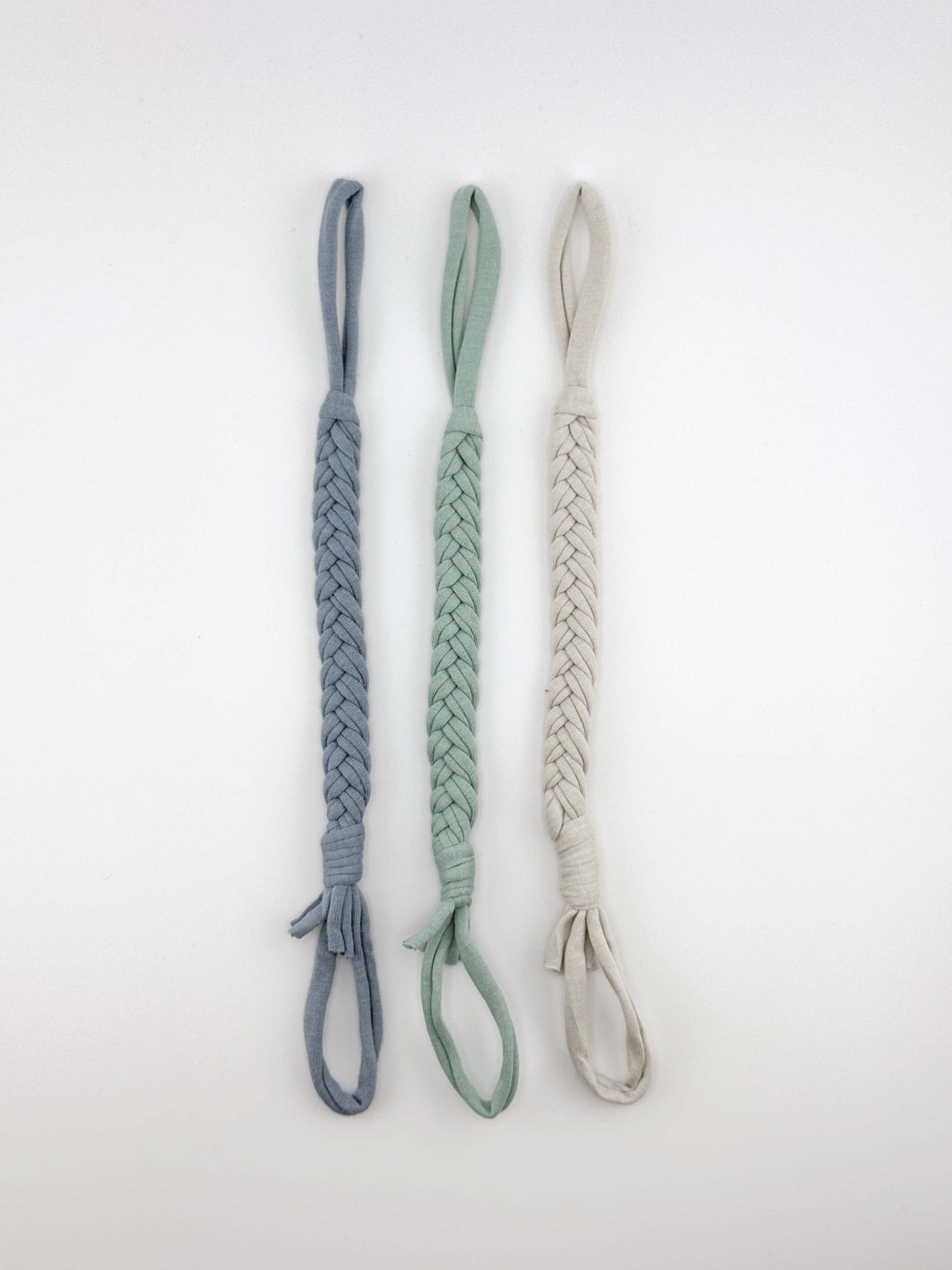 Woodland - Set of 3 Braided Cotton Pacifier Ties - Melonbug