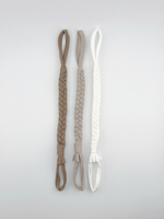 Cozy Cocoa Collection - Set of 3 Braided Cotton Pacifier Ties - Melonbug