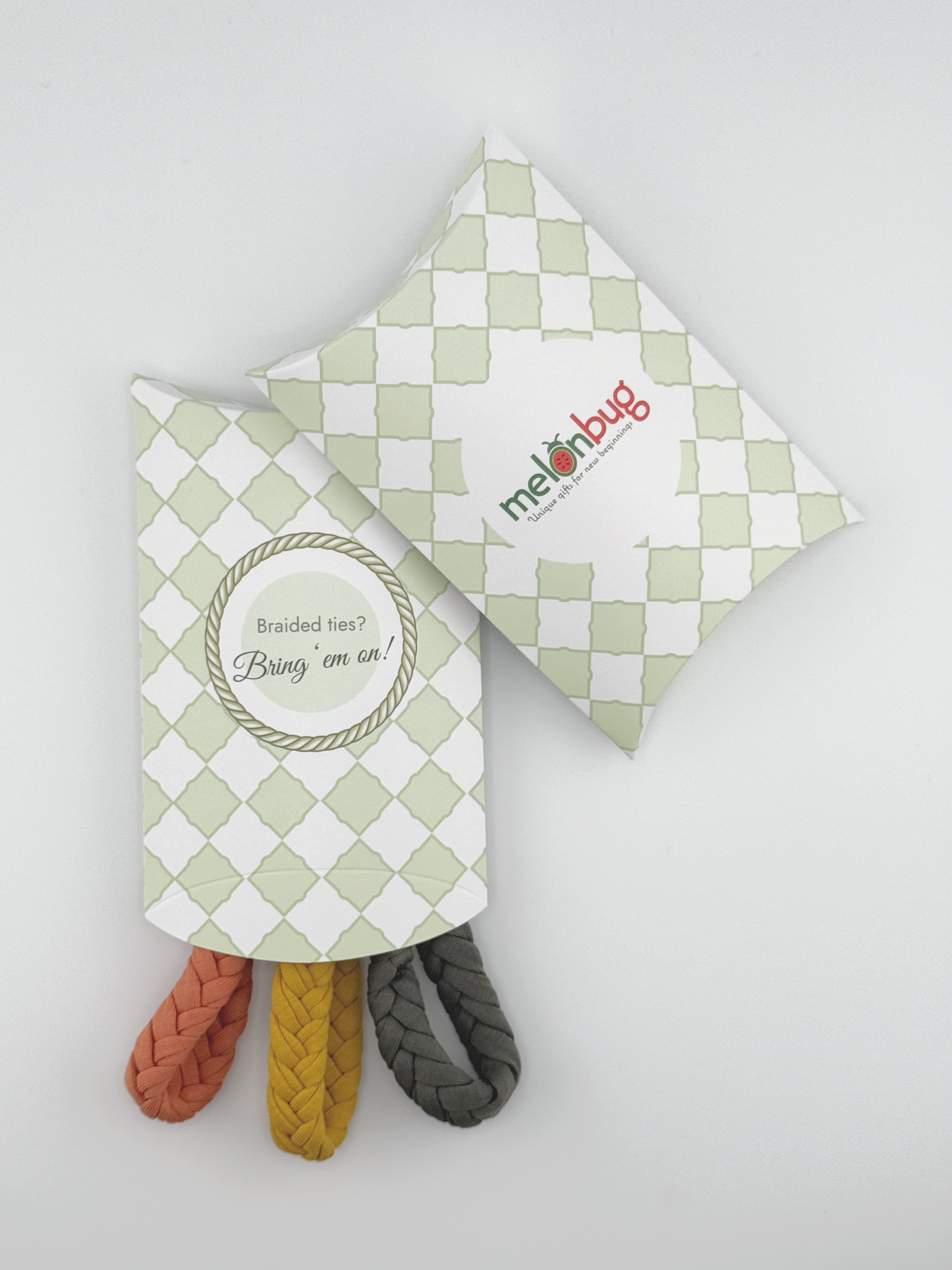 Earthy Elegance - Set of 3 Braided Cotton Pacifier Ties - Melonbug