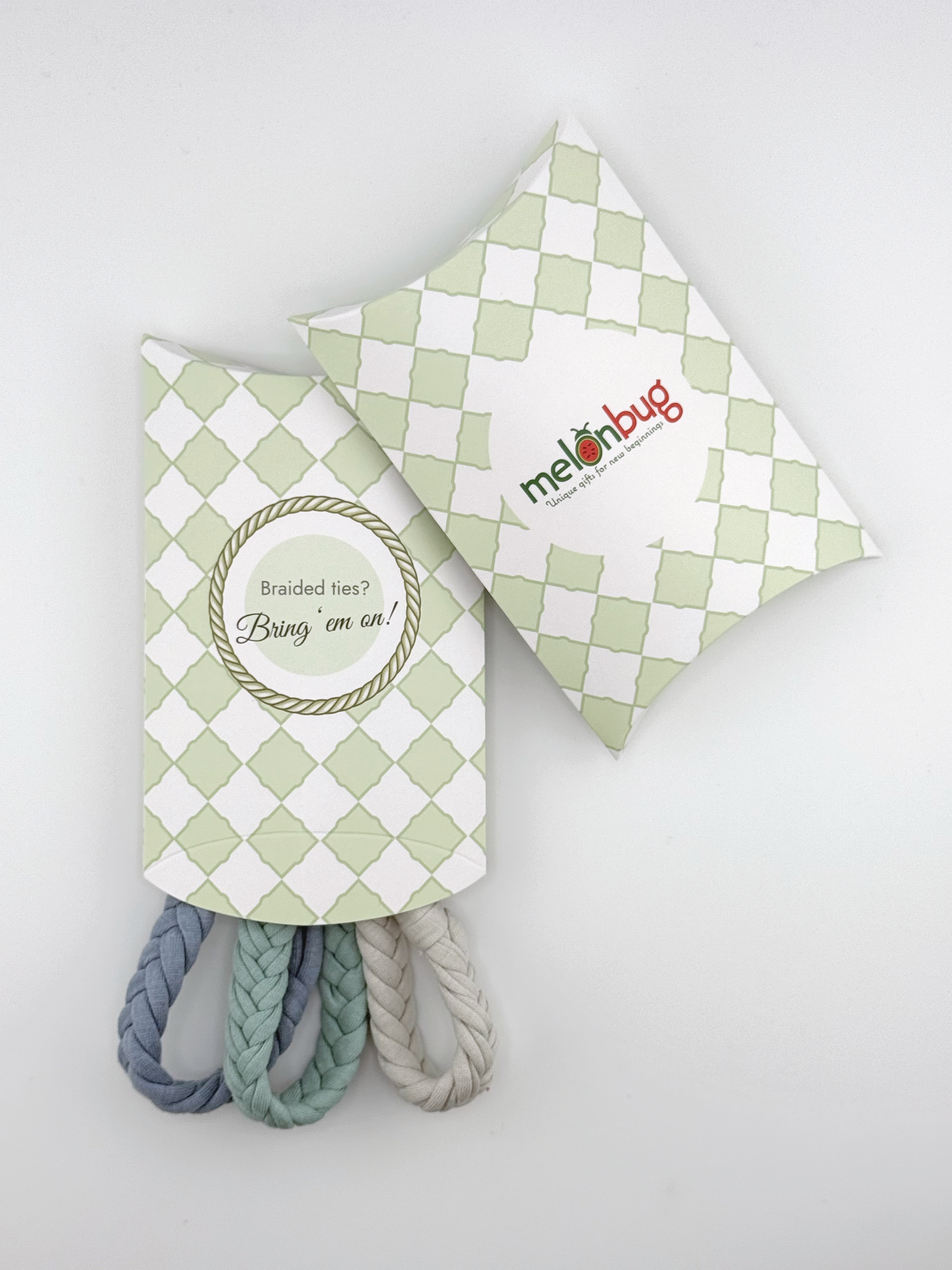 Woodland - Set of 3 Braided Cotton Pacifier Ties - Melonbug