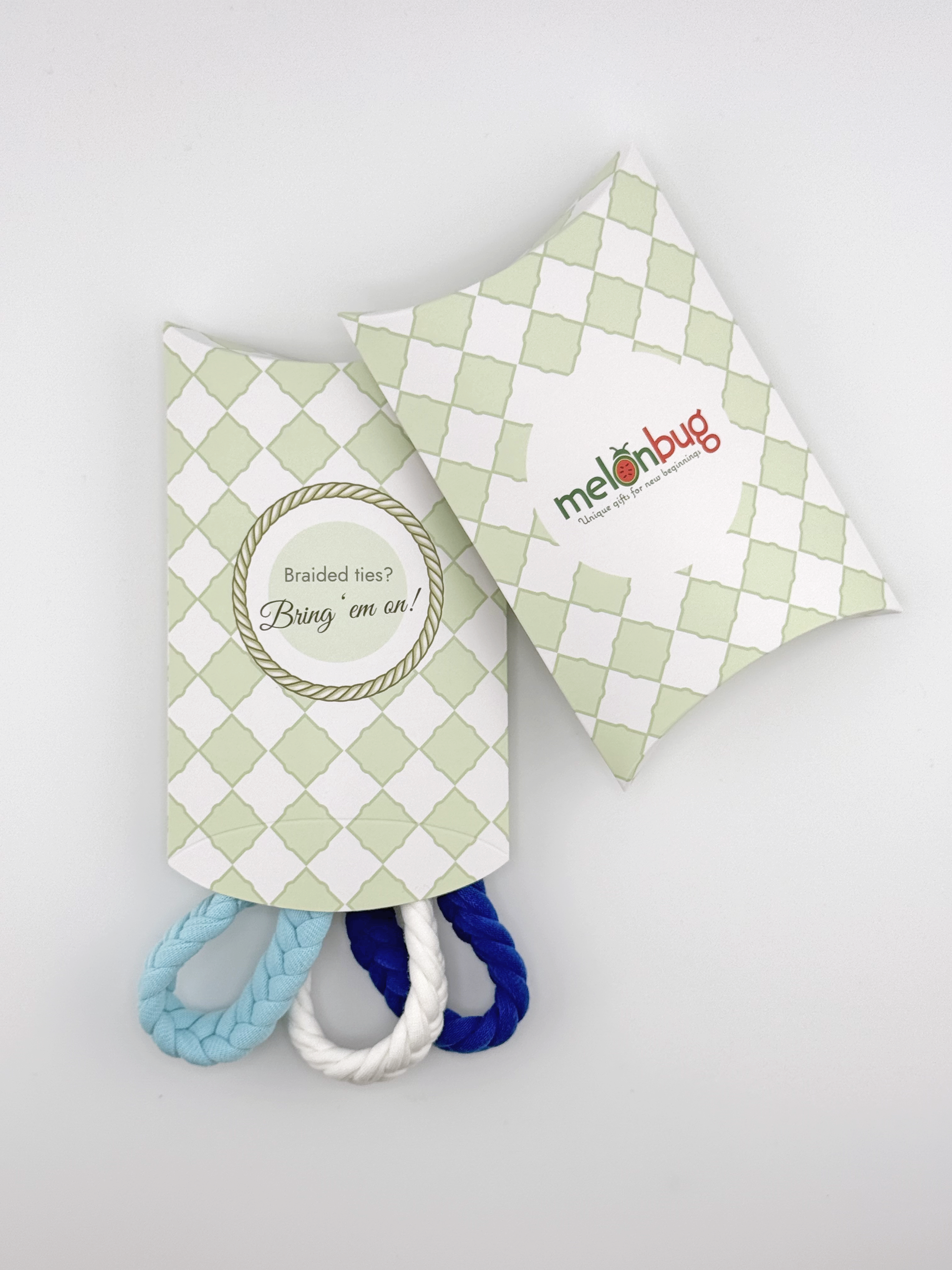 Ocean Breeze Trio - Set of 3 Braided Cotton Pacifier Ties - Melonbug
